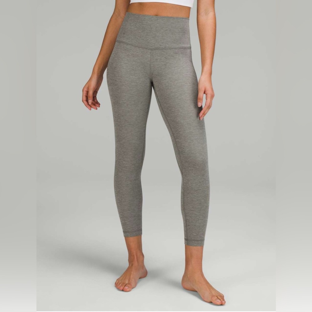 Lululemon Align High-Rise Pant 25" Heathered Grey Sage Size 18